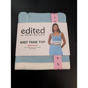 Women's Edited by Remi Bader Knit Tank Top Light Blue Size S